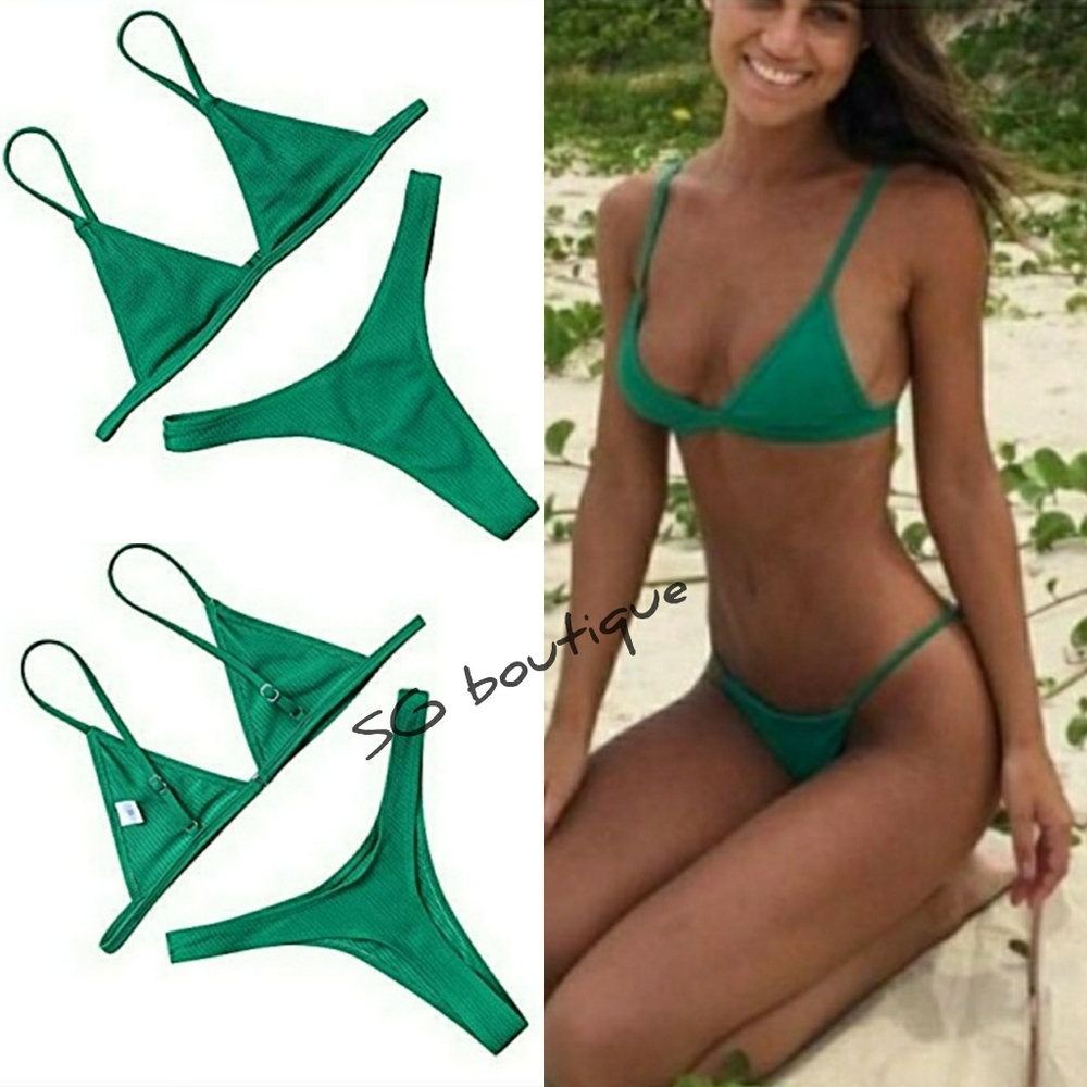 🆕⭐ NEW green Brazilian thong bikini ⭐